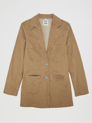 Wrangler&reg; x Yellow Rose by Kendra Scott Fitted Blazer in Mocha alternative view 6