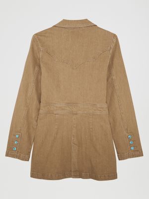 Wrangler&reg; x Yellow Rose by Kendra Scott Fitted Blazer in Mocha alternative view 7