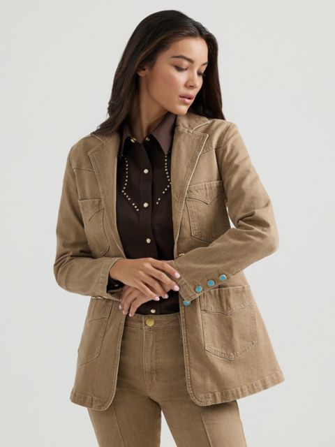 Приталенный блейзер Wrangler x Yellow Rose by Kendra Scott