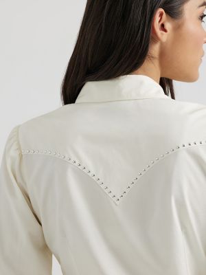 Wrangler x Kendra Scott Rodeo Shirt:Vanilla Ice:M alternative view 4