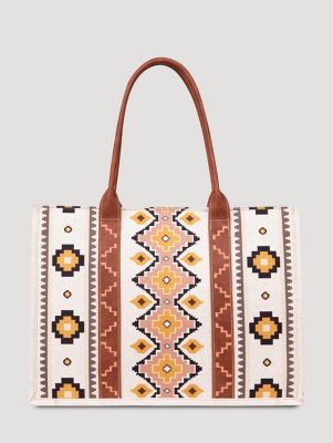 Southwestern Print Cross Body Canvas Mini Tote