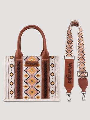 Southwestern Print Cross Body Canvas Mini Tote