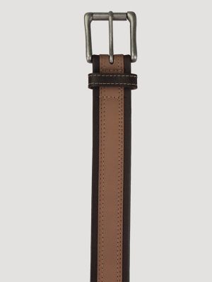 Men's Double Stitch Belt in Brown alternative view