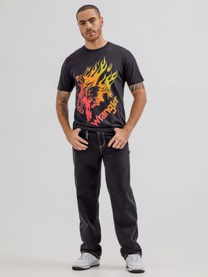 Wrangler® x Hot Wheels™ Men's Flaming Bronco T-Shirt in Black Beauty alternative view 6