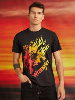 Wrangler® x Hot Wheels™ Men's Flaming Bronco T-Shirt