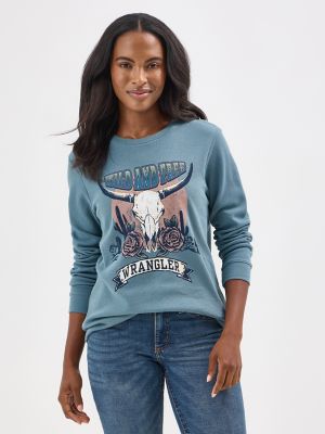 Long sleeve graphic tees womens on sale