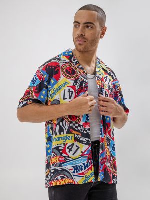 Wrangler® x Hot Wheels™ Men's Souvenir Shirt in Multicolor