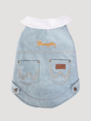 Denim Sherpa Lined Dog Jacket