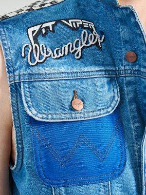 Wrangler x Pit Viper Vest in Antique Wash alternative view 4