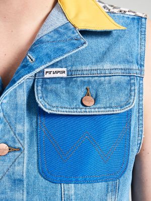 Wrangler x Pit Viper Vest in Antique Wash alternative view 5