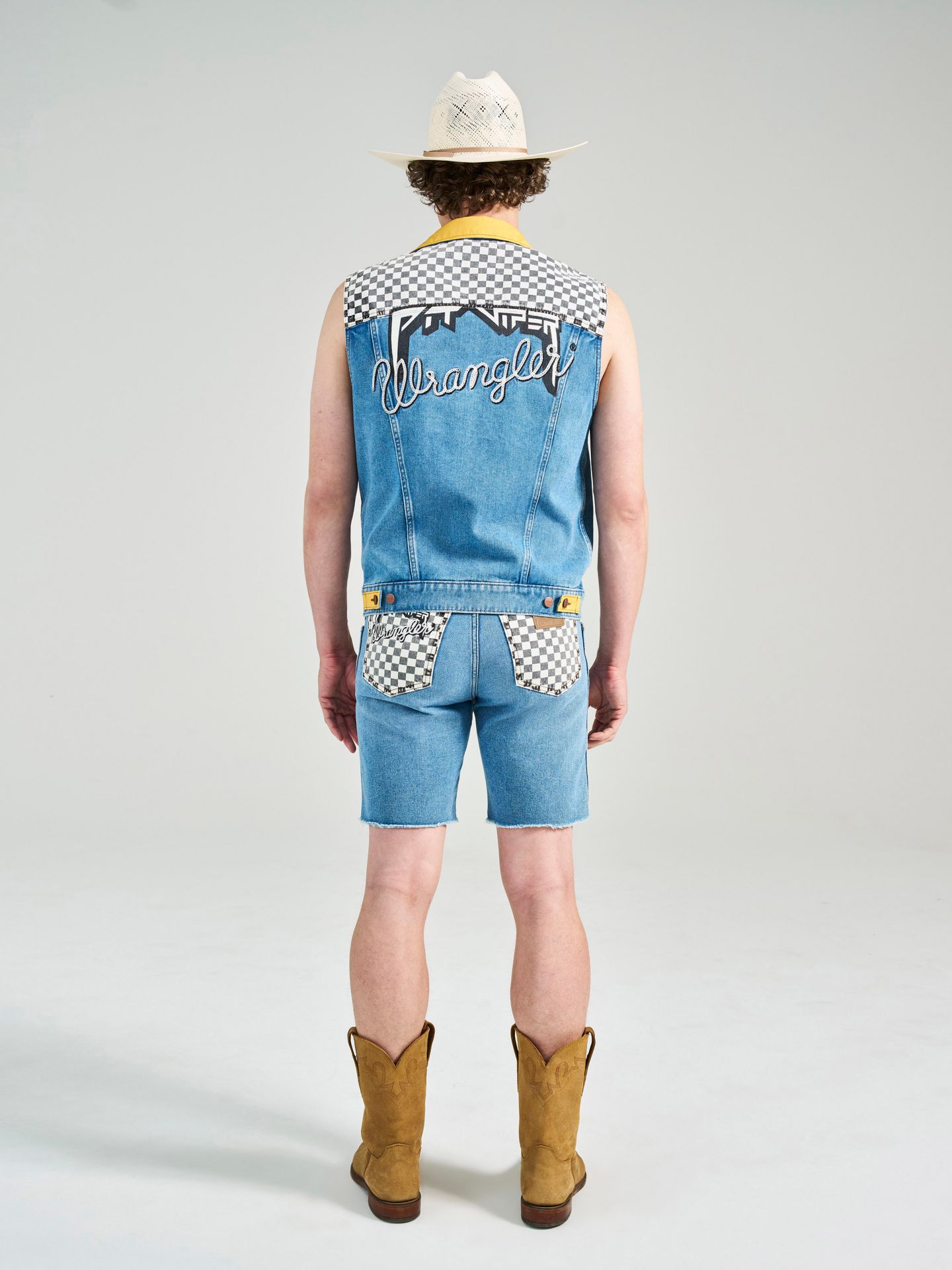 Мужские шорты Wrangler x Pit Viper Cut-Off Jorts, цвет: Состаренный варёный — фото 2