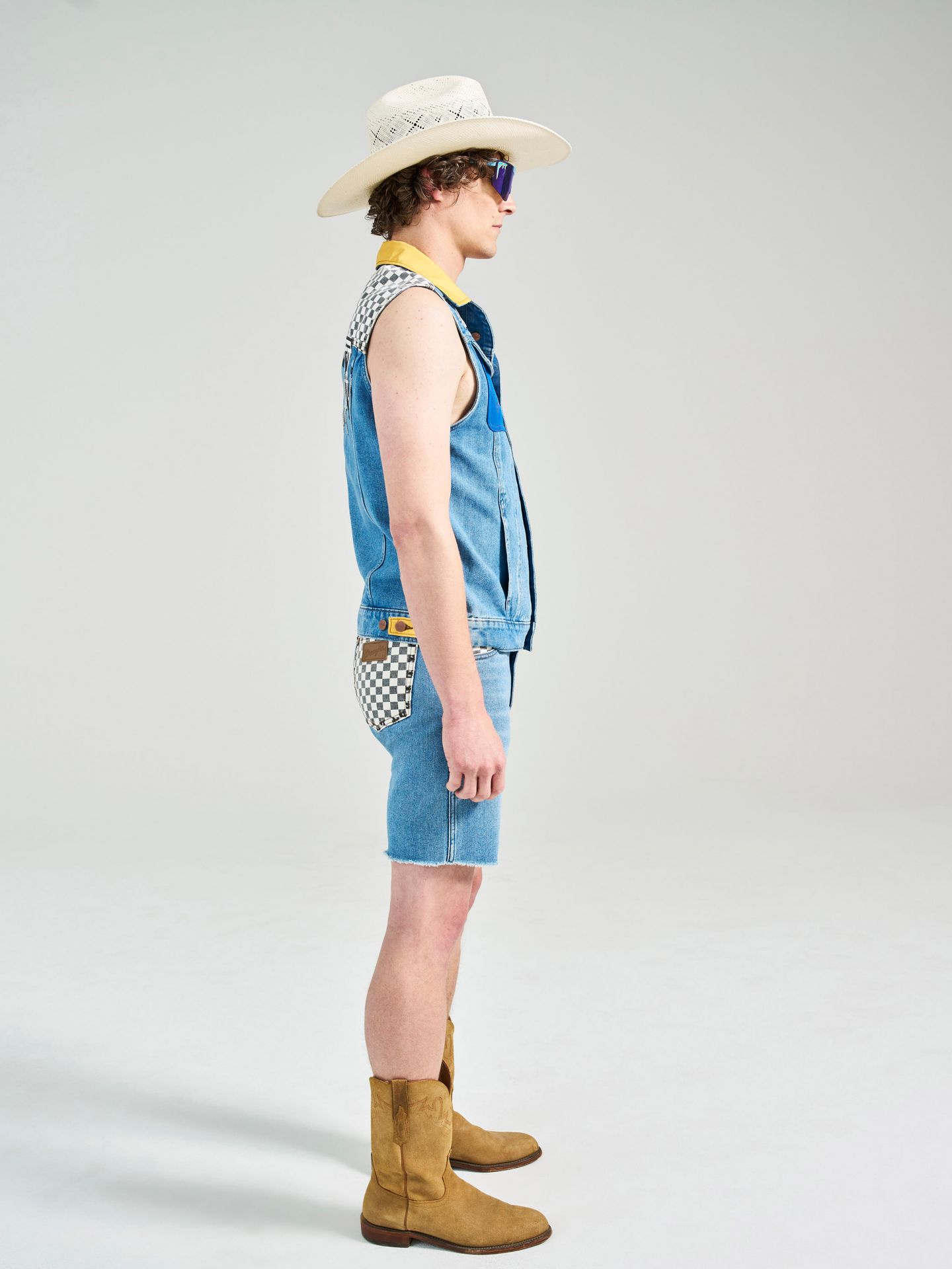 Мужские шорты Wrangler x Pit Viper Cut-Off Jorts, цвет: Состаренный варёный — фото 10