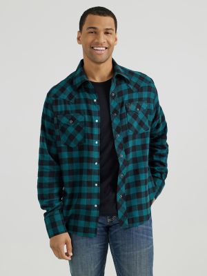 Fashion mens wrangler flannel shirts