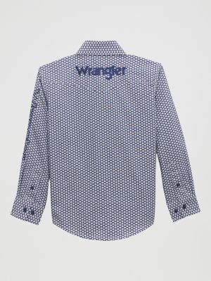 Boys cheapest Wrangler pearl snap longsleeve shirts