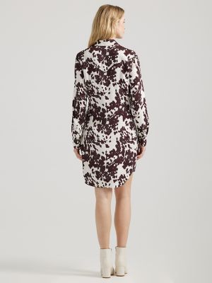 Cow print dress womens hotsell