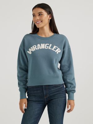 Women s Wrangler Shabby Logo Pullover Sweatshirt