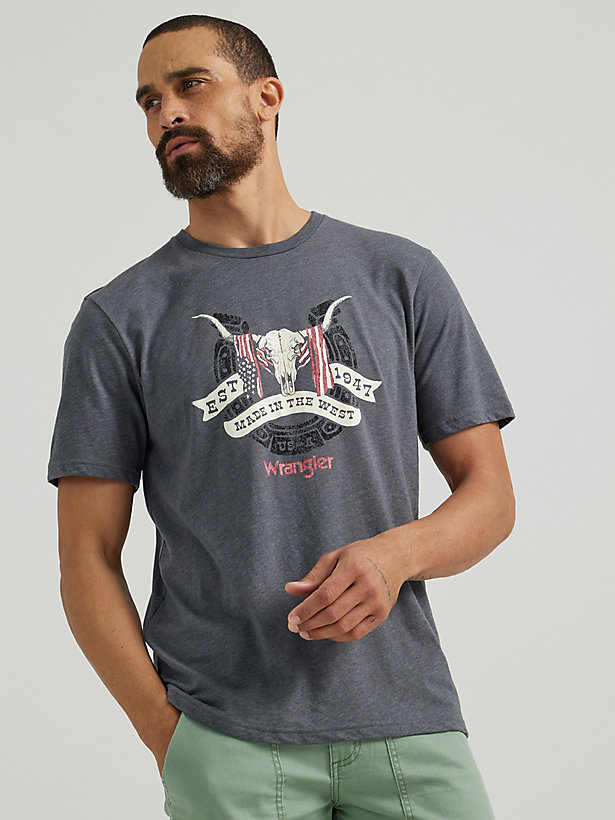 Men's Steer American Flag T-Shirt