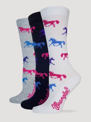 Women's Horses Crew Socks (3Pack)