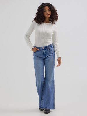 Women's Wanderer Mid Rise Flare Jean