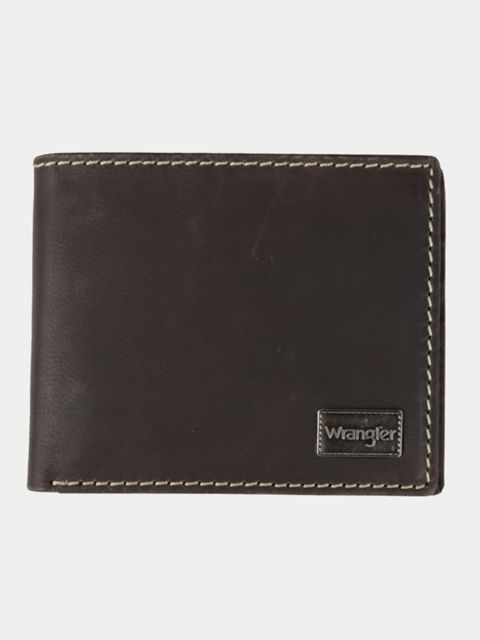 Мужские кошельки Wrangler Leather Contrast Stitch Bilfold Wallet