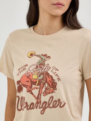 Women's Wrangler Western Graphic Reg Fit Tee in Cement Heather alternative view