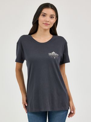 Women's Wrangler Western Back Graphic Boyfriend Tee in Phantom alternative view 2