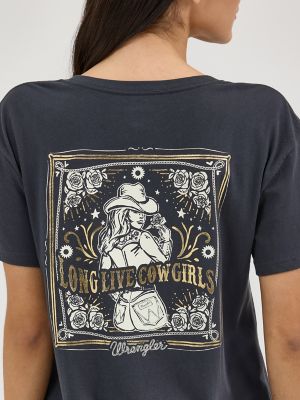 Women's Wrangler Western Back Graphic Boyfriend Tee in Phantom alternative view 3