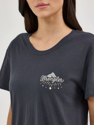 Women's Wrangler Western Back Graphic Boyfriend Tee in Phantom alternative view 4