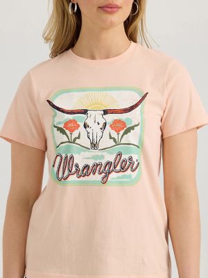 Women's Wrangler Southwestern Graphic Regular Fit Tee in Peach Parfait alternative view