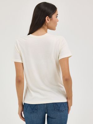 Women's Wrangler Western Graphic Reg Fit Tee in Antique White