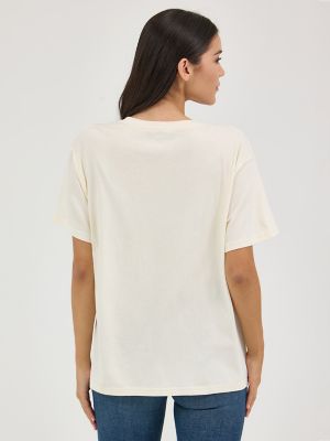 Women's Wrangler Western Graphic Girlfriend Tee in Antique White
