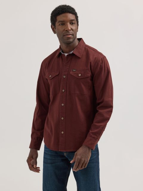 Мужские рубашки Wrangler Men's Wrangler® Epic Soft™ Stretch Twill Shirt