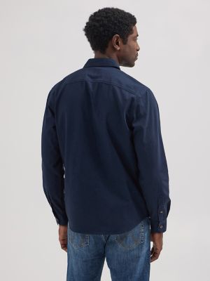 Men's Wrangler® Epic Soft™ Stretch Twill Shirt in Dark Sapphire
