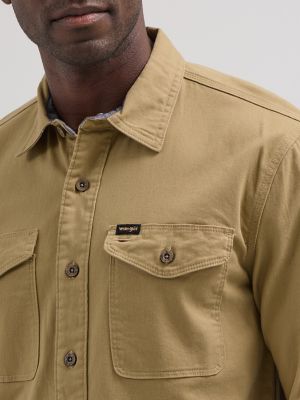 Men's Wrangler® Epic Soft™ Stretch Twill Shirt in Kelp alternative view 2