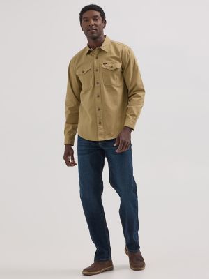 Men's Wrangler® Epic Soft™ Stretch Twill Shirt in Kelp alternative view 4