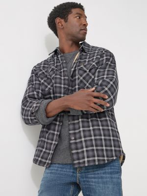 Plaid shirt with sherpa lining best sale