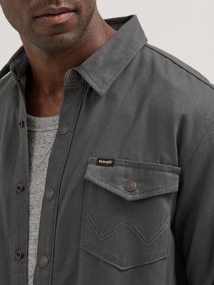Men's Flannel Lined Twill Shirt Jacket | SALE | Wrangler