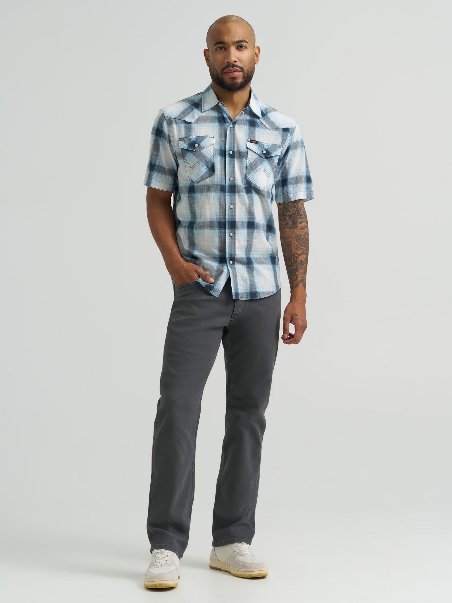 Мужские брюки Wrangler Peak Comfort Twill Pant, цвет: Асфальтовый — фото 2