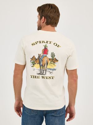 Men's Wrangler Back Graphic Pocket T-Shirt in Whisper White