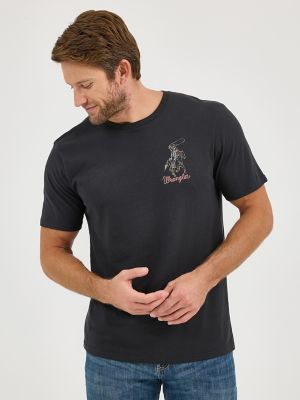 Men's Wrangler Back Graphic T-Shirt in Jet Black