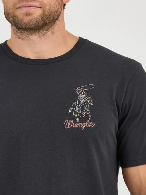 Men's Wrangler Back Graphic T-Shirt in Jet Black