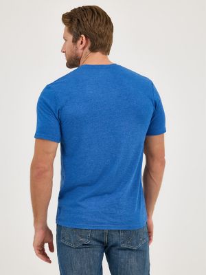 Wrangler Americana Flag Logo T-Shirt in Royal alternative view 2