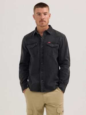 Men's Slim Denim Snap Front Shirt