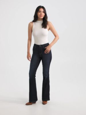 Womens Bespoke High Rise Flare Jean:Lily:30:30 alternative view 2