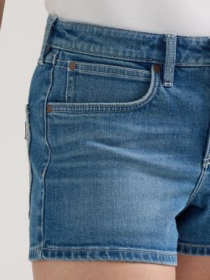 Women's Wrangler Retro® Mae Mid Rise Embellished Patch Short in Aurora alternative view 5