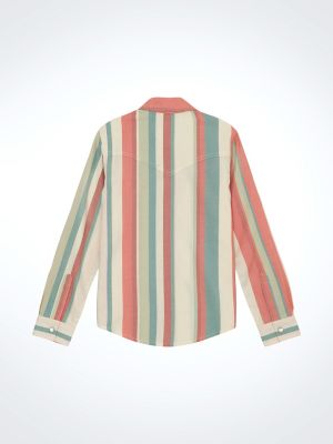 Girl's Striped Western Snap Shirt | NEW | Wrangler®