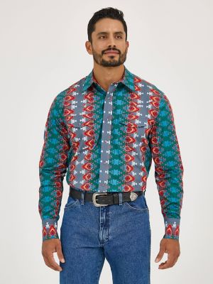 Men's Checotah® Long Sleeve Western Snap Printed Shirt
