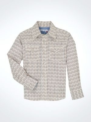 Boy's Wrangler® 20X® Advanced Comfort Western Snap Print