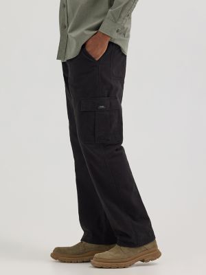 Men's Fleece Lined Cargo Pant in Black alternative view 4