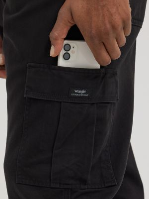 Men's Fleece Lined Cargo Pant in Black alternative view 5